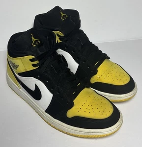 Nike Mens Air Jordan 1 Mid SE 852542-071 Yellow Basketball Shoes Sneakers 10.5 - Picture 1 of 14