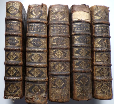 Les Oeuvres D Horace 1691 M. Dacier Illustrated 5 Vols - Image 1 of 4
