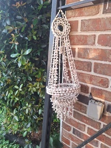 Soporte para plantas colgantes vintage Seashell 18 pulgadas - Imagen 1 de 7