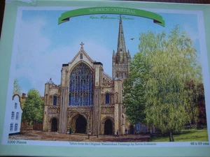 NORWICH CATHEDRAL - 1000 TEILE - VON KENNETH ROBINSON - 69 x 48 cm - KOMPLETT - Bild 1 von 2