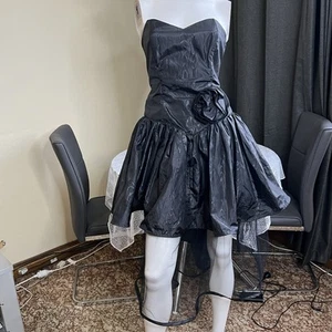 Vintage Gothic Prom Inspired Strapless Dress With Tulle Lining Size 14 (vintage) - Picture 1 of 7