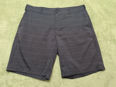 Shorts de golfe masculino BCG cinza/preto frente plana chinos caminhada pesca tamanho 38 - Imagem 1 de 4