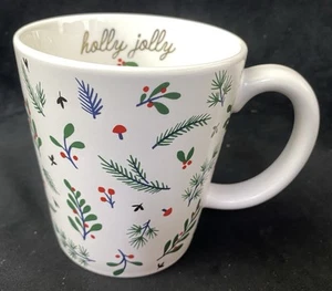 Wondershop Holly Jolly Christmas White Stoneware Coffee Mug - Picture 1 of 4