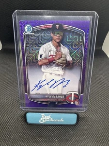 2025 Bowman Chrome Prospects Purple Mojo Auto BMA-KD Kyle DeBarge 174/199 - Bild 1 von 2