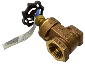 Matco Norca 514T04 3/4" IPS Brass Non Rising Stem Gate Valve - Picture 1 of 3