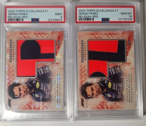 (2) PSA 2024 Topps ECCELLENZA SERGIO PEREZ F1 Red Bull RELIQUIA PATCHES /10  - Picture 1 of 7