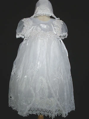 New Baby Girl & Toddler Christening Baptism formal Dress Gown size: 18M-30 M - Image 1 of 4
