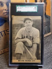 MEL OTT 1961 Exhibits Wrigley Field SGC 6 EX-MT GIANTS HOF Rare Issue Low Pop