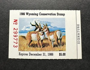 WTDstamps - 1986 WYOMING - State Duck Stamp - Mint OG NH - Picture 1 of 2
