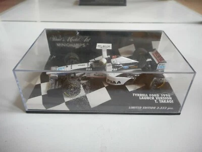 Minichamps F1 Formel 1 Tyrrell Ford 1998 T. Takagi Launch weiß auf 1:43 in Box - Bild 1 von 2