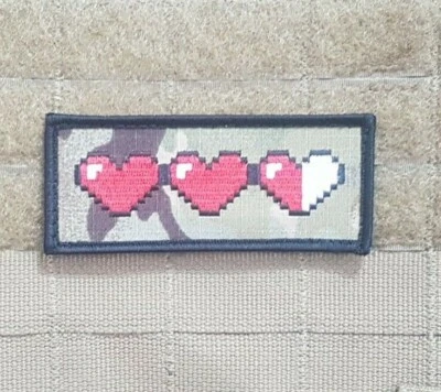 Multicam Pixel Life Heart Gamer Gelsoft airsoft Morale Patch    - image 1 of 2