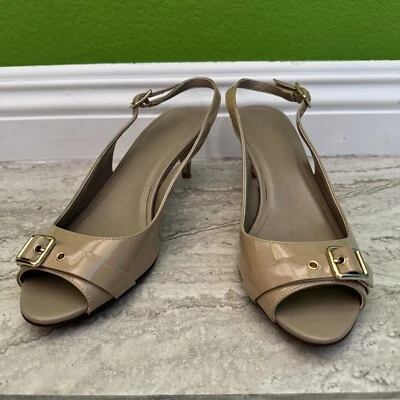 Sandalias de charol COLE HAAN Grand OS tacón de gatito D43710 talla 7,5 B Foto 1 de 4