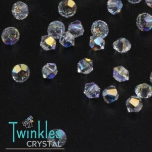 Swarovski #5328-3mm-001AB Crystal Xilion Bead Bicone Bead - Picture 1 of 4