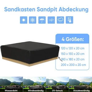 Sandkastenplane Sandkastenabdeckung Abdeckplane für Sandkasten Mit Kordelzu - Bild 1 von 16