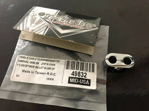 motorcycle throttle cable separator clamp chrome plated billet aluminum - Picture 1 of 2