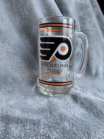 Vintage Philadelphia Flyers Mug NHL Glass Cover