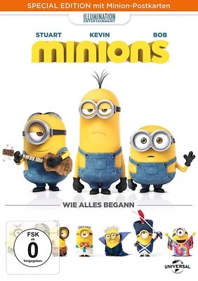 Minions - Wie alles begann / Special Edition mit Minion-Postkarten # DVD-NEU - Bild 1 von 4