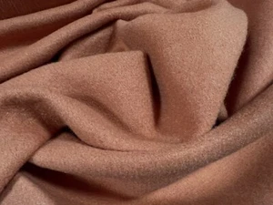 Vegan Wool Heavyweight Flannel Fabric, Per Metre - Plain - Old Rose - Picture 1 of 3