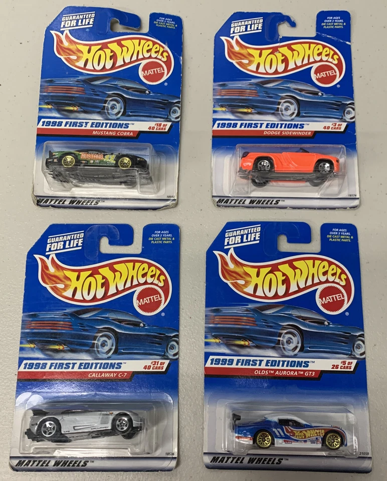 Coches de primera edición Hot Wheels Callaway Aurora Mustang Cobra Dodge Sidewinder Foto 1 de 3