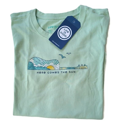 Camiseta Life Is Good SS Shirt Crusher HERE COMES THE SUN GUITAR Birds 43 pulgadas para mujer L Foto 1 de 4