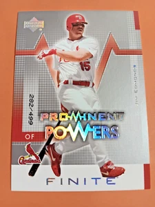 2003 Upper Deck Finite #168Jim Edmonds Prominent Powers /499 - Picture 1 of 2