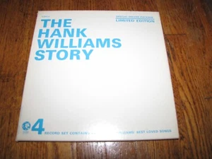 HANK WILLIAMS - THE HANK WILLIAMS STORY LIMITED EDITION 4 LP MGM BOX SET - Picture 1 of 3