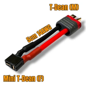 ✅ Adapter Mini T-Dean Female auf T-Dean Amass Male Stecker 2Pin Lipo Akku RC ✅ - Bild 1 von 11