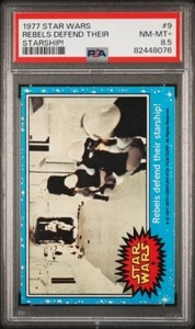 1977 TOPPS STAR WARS REBELS DEFEND THEIR STARSHIP #9 PSA 8.5