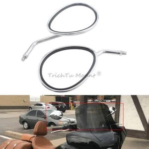 Motorcycle Chrome Rearview Side Mirrors for Indian Chief Scout Bobber Chieftain - Picture 1 of 14