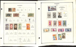 Dahomey Stamp Collection on 35 Scott International Pages, 1901-1972 French - Picture 1 of 14