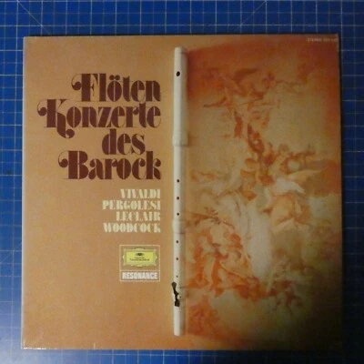 Flötenkonzerte des Barock Vivaldi Pergolesi Leclair Woodcock DGG 2535215 LP153 - Bild 1 von 2