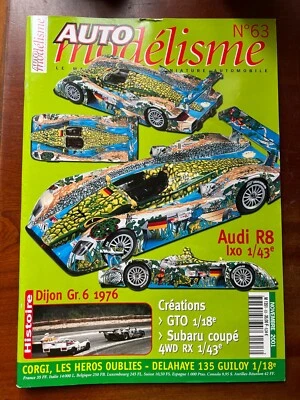 Auto Modèlisme n°63 du 11/2001; Audi R8/ Dijon GR.6/ Corgi, les héros oubliés - Photo 1/2