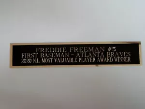 Freddie Freeman Braves Nameplate For A Baseball Jersey Case Or Photo 1.5 X 6 - Picture 1 of 12