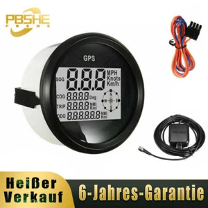 GPS Tachometer Geschwindigkeitsmesser Kilometerzähler Für Auto Boot DC9~32V IP65 - Bild 1 von 12