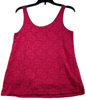 Camiseta sin mangas Gap para mujer talla XS rosa sin mangas floral encaje elástico Foto 1 de 4