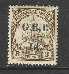 NUEVO SELLO DE GRAN Bretaña #30 -- 1p EN RECARGO 3pf -- 1914 -- sin usar - Imagen 1 de 2