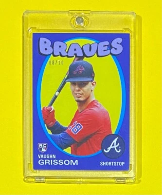 2023 Topps Throwback Thursday Vaughn Grissom BLUE PARALLEL /10 SSP Braves #43 RC - Image 1 of 3