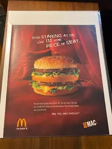 Vintage 2005 McDonald's Big Mac Stop Staring At Me ad - Picture 1 of 1