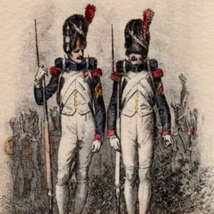 1900 French Imperial Guard Grenadiers Hunter on Foot Hand Tinted Postcard Raffet - Picture 1 of 3