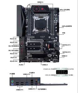 INTEL X99 TITANIUM D4 LGA 2011-3 DDR4 256G ATX Motherboard Core i7 V3V4 - Picture 1 of 2
