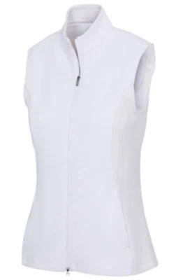 全新 Greg Norman 女式吸湿排汗罗纹高尔夫背心 XL 码 — 第 1/2 张图片