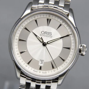 【 MINT+ w/Paper 】 ORIS Artelier 7591 Silver Dial Date 40mm Automatic Men's Watch - Picture 1 of 15