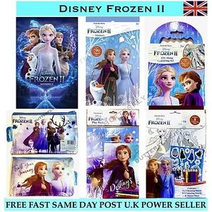 Disney Frozen 2 Activity Colouring set Kids Girls Stickers Crayons Pencil Case - Picture 1 of 11