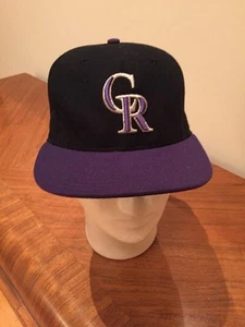 Colorado Rockies 59Fifty New Era Hat Black/Purple Cap 7 1/8 Fitted - Picture 1 of 9