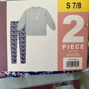 BCBG Girls 2 Piece Sweater and Legging Set XS 5/6 & S 7/8 ,14/16 L Green Floral - Picture 1 of 3