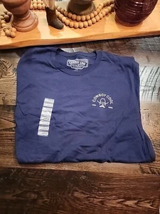 NWT MENS COWBOY COOL WESTERN SUPPLY T SHIRT, NAVY BLUE, XL, #331 - Picture 1 of 7