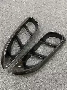 Dry Carbon Fiber Side Fender Air Vent Cover Trim For Porsche 718 Boxster Cayman - Picture 1 of 5