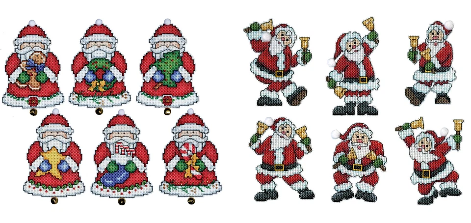 Design Works SANTA ORNAMENTS Counted Cross Stitch Kits #14 PLASTIC CANVAS - Image 1 of 1