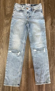 ABERCROMBIE KIDS MÄDCHEN PULL-ON JEANS SLIM 13/14 HIGH RISE ANKLE STRAIGHT DISTRES - Bild 1 von 7