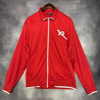 Rocawear Mens Medium Red Track Full Zip Embroidered R Logo Streetwear - Image 1 of 4